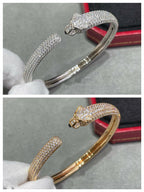 ¡®Dream¡¯PANTHERE FULL DIAMOND OPEN BRACELET