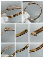 ¡®Dream¡¯PANTHERE FULL DIAMOND OPEN BRACELET