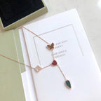 „Dream“ LUCKY SPRING 4 MOTIVE ROSÉGOLD HALSKEТTE