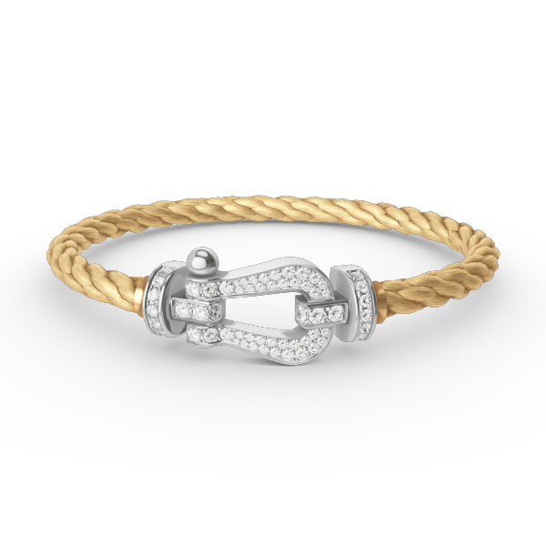 ¡®Dream¡¯FORCE LARGE HORSESHOE FULL DIAMOND BRACELET SILVER