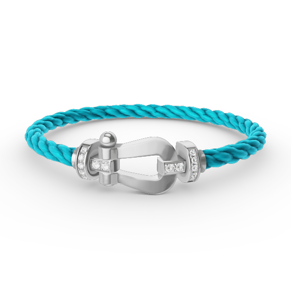 ¡®Dream¡¯FORCE LARGE HORSESHOE HALF DIAMOND BRACELET SILVER