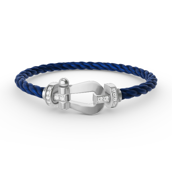 ¡®Dream¡¯FORCE LARGE HORSESHOE HALF DIAMOND BRACELET SILVER