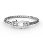 ¡®Dream¡¯FORCE LARGE HORSESHOE FULL DIAMOND BRACELET SILVER