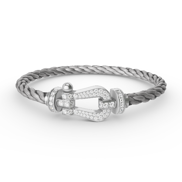 ¡®Dream¡¯FORCE LARGE HORSESHOE FULL DIAMOND BRACELET SILVER