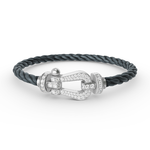 ¡®Dream¡¯FORCE LARGE HORSESHOE FULL DIAMOND BRACELET SILVER
