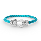 ¡®Dream¡¯FORCE LARGE HORSESHOE FULL DIAMOND BRACELET SILVER
