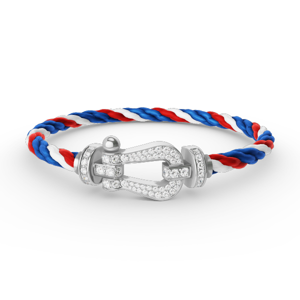 ¡®Dream¡¯FORCE LARGE HORSESHOE FULL DIAMOND BRACELET SILVER