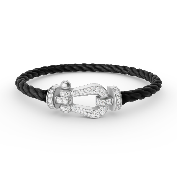 ¡®Dream¡¯FORCE LARGE HORSESHOE FULL DIAMOND BRACELET SILVER