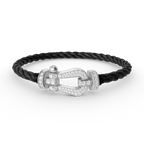 ¡®Dream¡¯FORCE LARGE HORSESHOE FULL DIAMOND BRACELET SILVER
