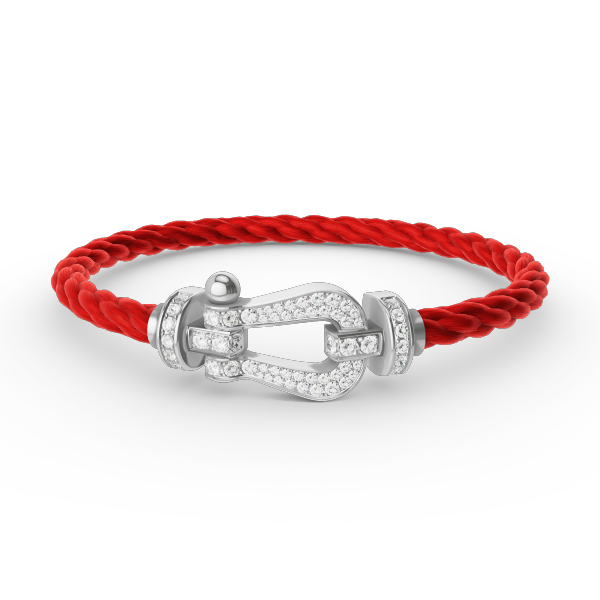 ¡®Dream¡¯FORCE LARGE HORSESHOE FULL DIAMOND BRACELET SILVER