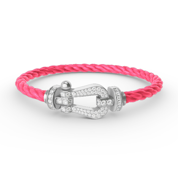 ¡®Dream¡¯FORCE LARGE HORSESHOE FULL DIAMOND BRACELET SILVER