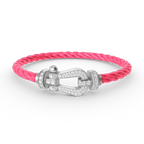 ¡®Dream¡¯FORCE LARGE HORSESHOE FULL DIAMOND BRACELET SILVER