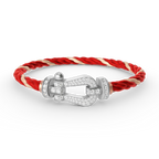 ¡®Dream¡¯FORCE LARGE HORSESHOE FULL DIAMOND BRACELET SILVER