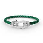 ¡®Dream¡¯FORCE LARGE HORSESHOE FULL DIAMOND BRACELET SILVER