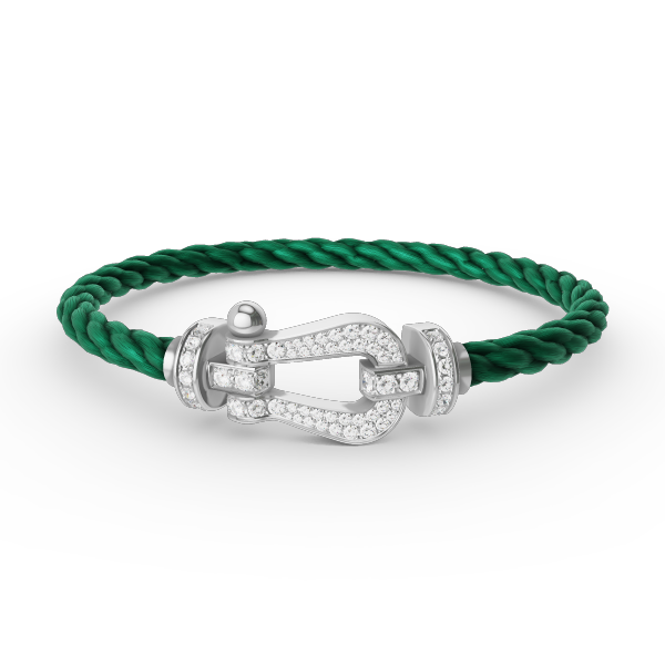 ¡®Dream¡¯FORCE LARGE HORSESHOE FULL DIAMOND BRACELET SILVER
