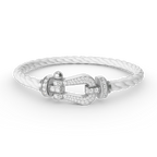 ¡®Dream¡¯FORCE LARGE HORSESHOE FULL DIAMOND BRACELET SILVER