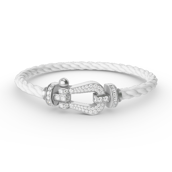 ¡®Dream¡¯FORCE LARGE HORSESHOE FULL DIAMOND BRACELET SILVER